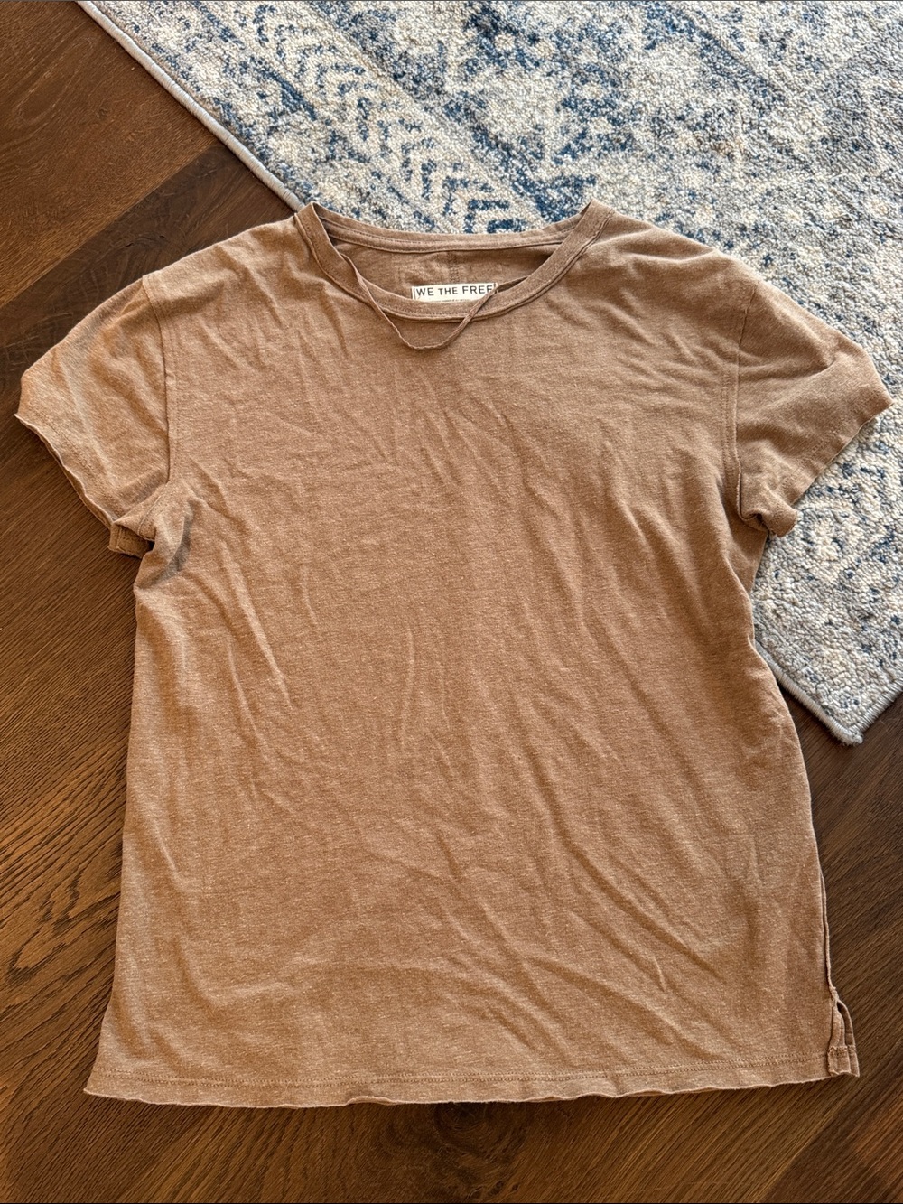 We The Free Short Sleeve Crewneck Tee in Brown Tan